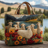 Lammaspuro - Pehmustettu kassi lampaikuviolla